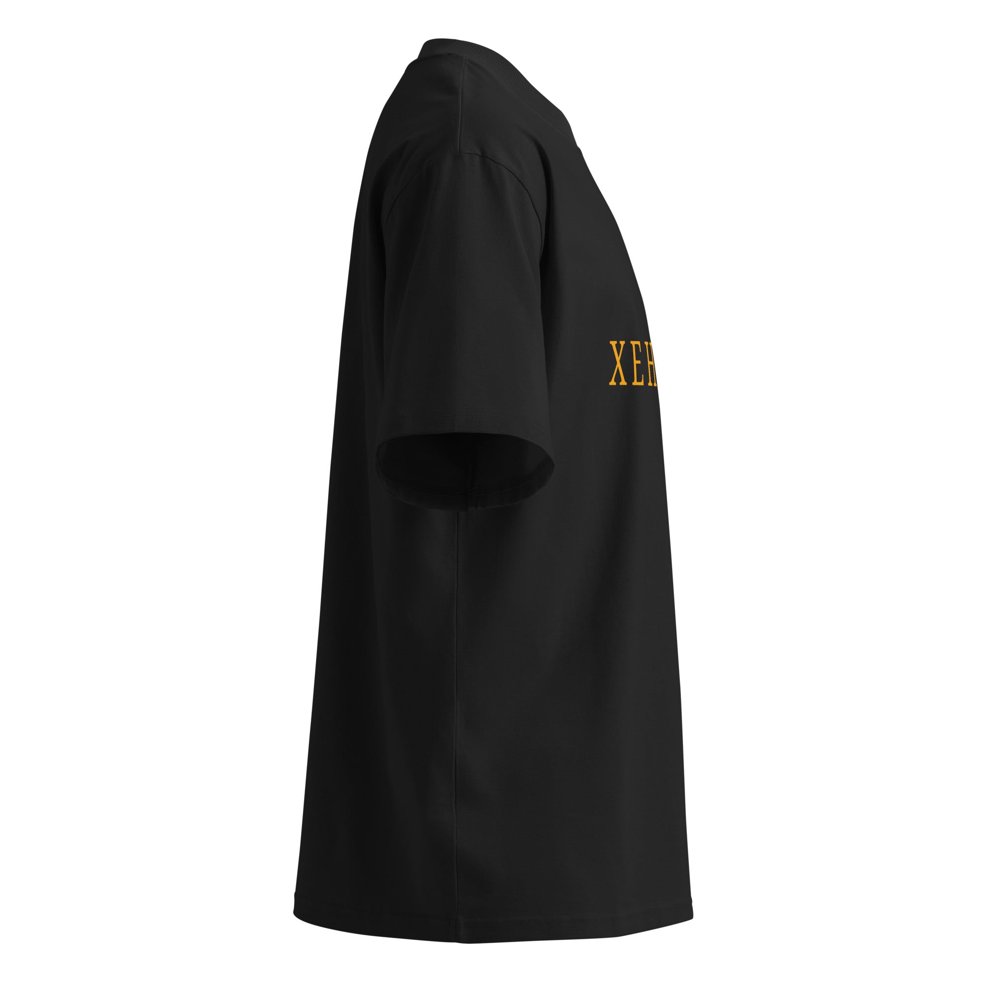 XEHKAP Black & Orange Oversized T-shirt